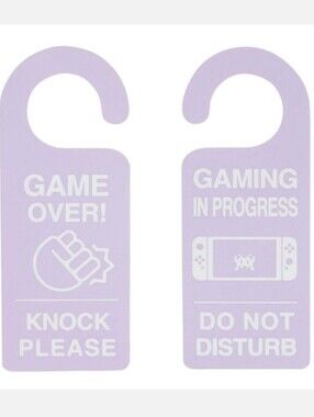 Gaming Door Hanger Set - Lavender Door Signs